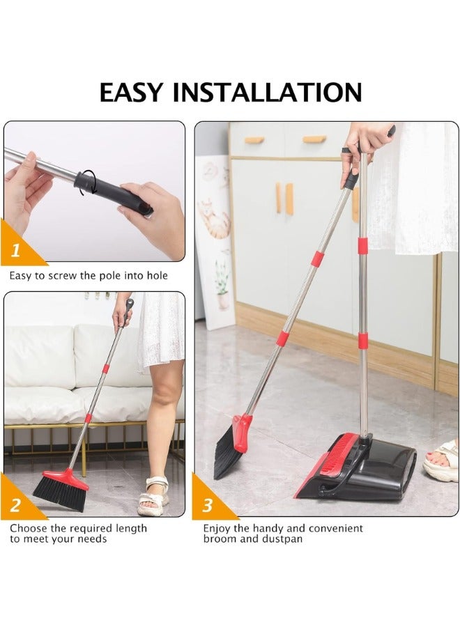 REXO Make cleaning faster and easier with this smart broom and dustpan set – ergonomic grip, dense bristles for efficient dust capture, and space-saving compact storage design - Image 5