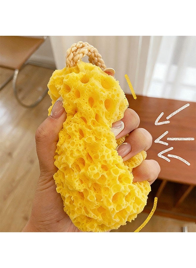 Bath Sponge, 4Pcs Shower Sponges, Natural Fiber Soft Body Bath Sponge, Exfoliating Loofah Sponge Body Dense Foam for Gentle & Deep Cleansing, Ultra-soft Washing Shower Scrubber for Sensitive Skin for Adults Kids Daily Care Bathroom Supplies - Image 5