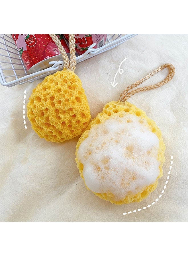Bath Sponge, 4Pcs Shower Sponges, Natural Fiber Soft Body Bath Sponge, Exfoliating Loofah Sponge Body Dense Foam for Gentle & Deep Cleansing, Ultra-soft Washing Shower Scrubber for Sensitive Skin for Adults Kids Daily Care Bathroom Supplies - Image 2