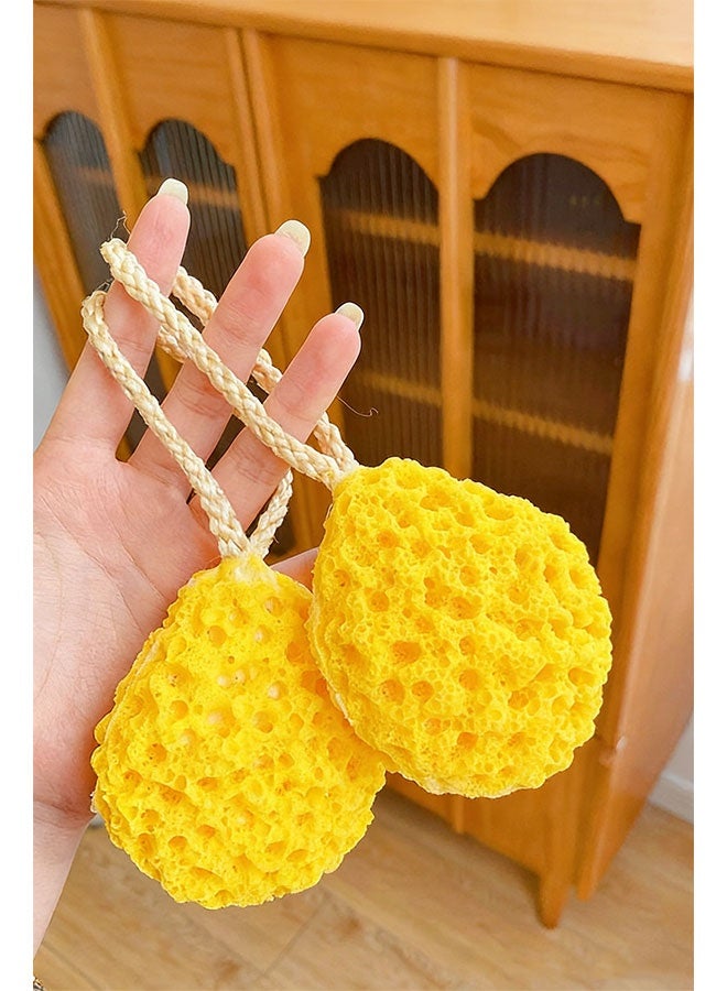 Bath Sponge, 4Pcs Shower Sponges, Natural Fiber Soft Body Bath Sponge, Exfoliating Loofah Sponge Body Dense Foam for Gentle & Deep Cleansing, Ultra-soft Washing Shower Scrubber for Sensitive Skin for Adults Kids Daily Care Bathroom Supplies - Image 4