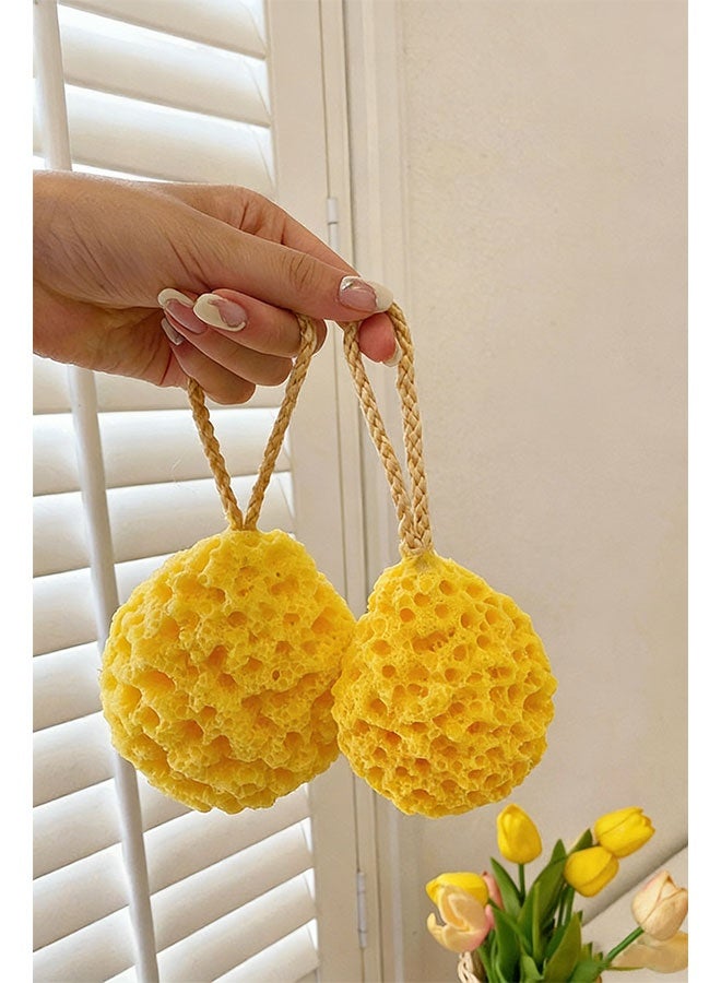 Bath Sponge, 4Pcs Shower Sponges, Natural Fiber Soft Body Bath Sponge, Exfoliating Loofah Sponge Body Dense Foam for Gentle & Deep Cleansing, Ultra-soft Washing Shower Scrubber for Sensitive Skin for Adults Kids Daily Care Bathroom Supplies - Image 3