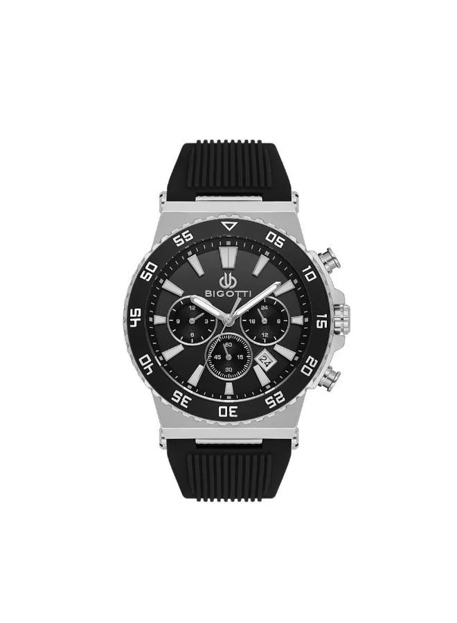 BIGOTTI Bigotti - Raffinato Men Watch | Silicone BandBrass Case | Analog | Round Dial | Mineral Glass | Japanese Quartz | Water Resistant 50 Meters