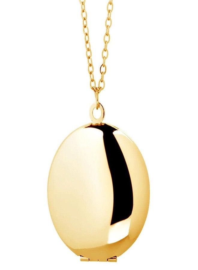 كون قلادة تذكارية ذهبية اللون بتصميم إطار صور دائري من Kawn®، للرجال والنساء - Image 3