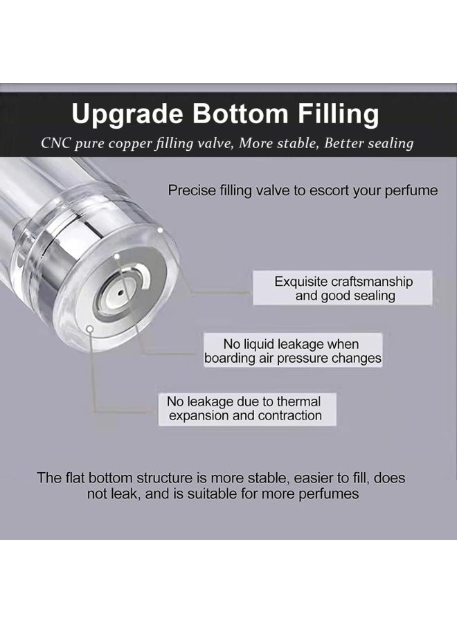 Chabeia 4PCS 5ml Perfume Travel Refillable Bottle ,Bottom-Filling Fragrances Perfume Atomizer ,Mini Empty Spray Bottle ,Travel Perfume, Pocket Travel Toiletries ,Holiday Travel Essentials ,Empty Mini Cologne Dispenser,Pocket Atomiser,Silver+Grey+Blue+Black - Image 4