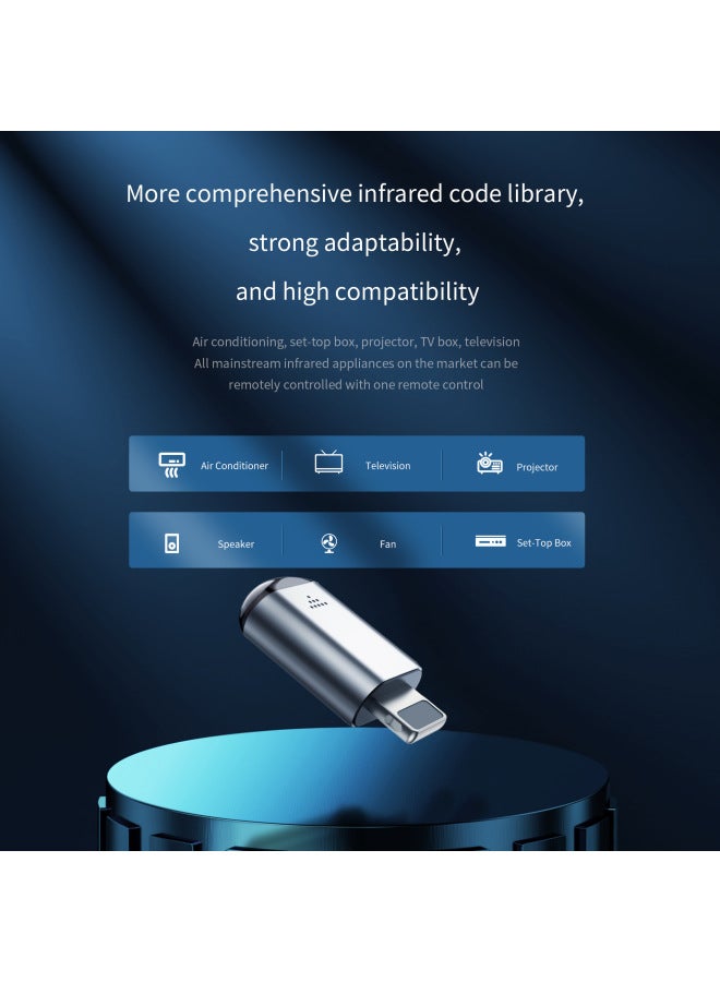 Beauenty 4D Mobile Phone Infrared Remote Control Portable TV Air Conditioning Remote Control Smart Home Appliance Control Generation-Color:Black Type-c Interface - Image 2