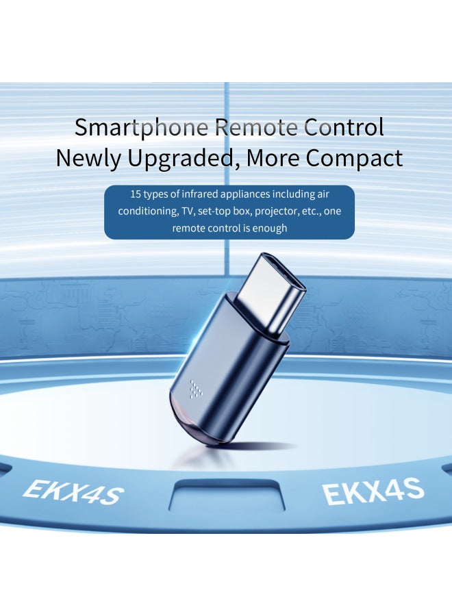 Beauenty 4D Mobile Phone Infrared Remote Control Portable TV Air Conditioning Remote Control Smart Home Appliance Control Generation-Color:Black Type-c Interface - Image 3