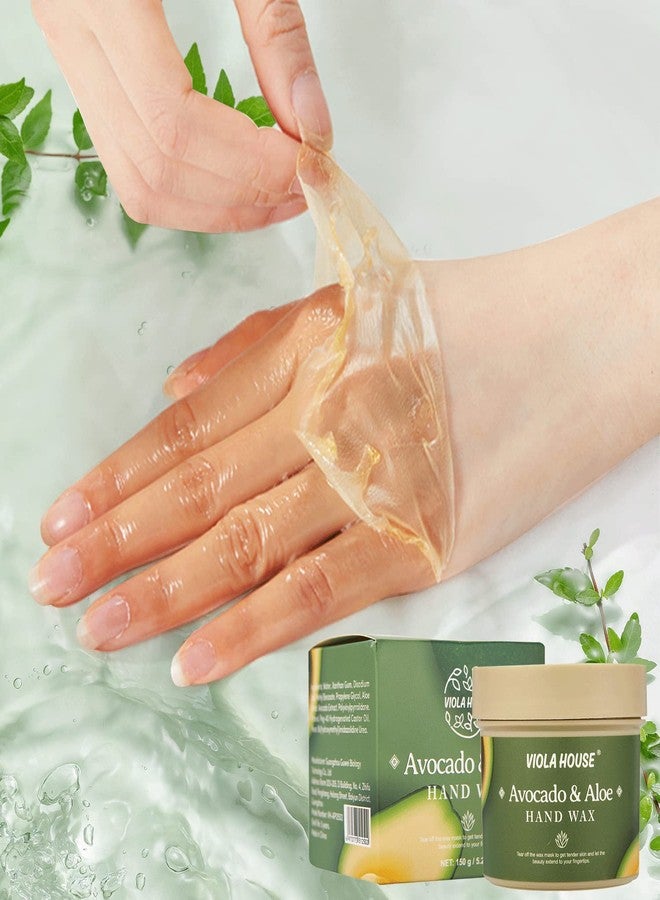 VIOLA HOUSE Hand Mask, Hand Peeling Masks, Hands Care Exfoliate Hydrating, Hands Skin Repair Renew Mask Wax For Cracked Hands, Dry, Aging Hands 150g(Avocado & Aloe) - Image 2