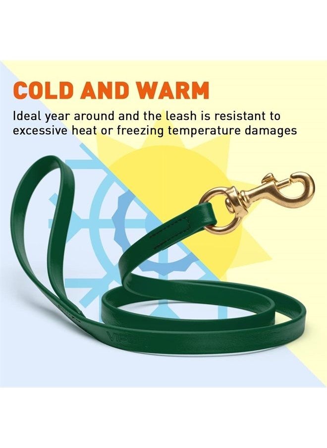 Viper Biothane K9 Working Dog Leash Waterproof Lead for Tracking Training Schutzhund Odor-Proof Long Line with Solid Brass Snap for Puppy Medium and Large Dogs 6ft, Hunter Green  - Image 2