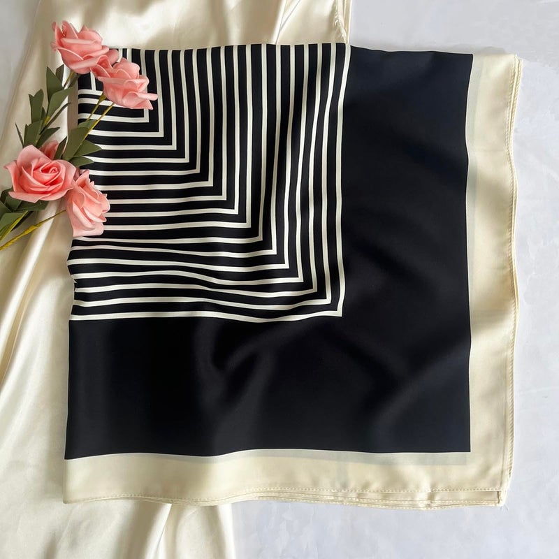 Julunar Silk Like Head Scarf for Women - Satin Large Hair Scarves - 35" Square Silk Hair Wrap for Sleeping with Gift Packed - Image 2