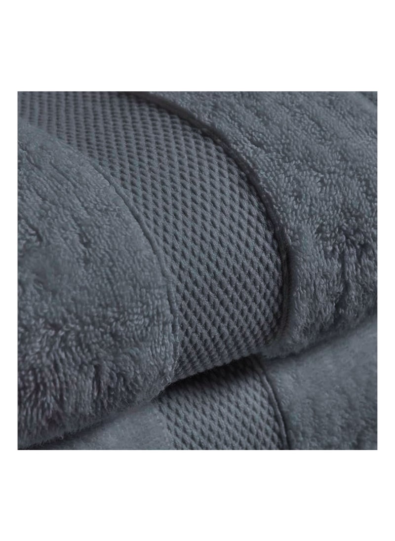 Aten Homeware - ATEN Homeware Supreme Egyptian Cotton Bath Towel Set – 4 Piece Set with 2 Large Bath Towels & 2 Hand Towels, Ultra Soft, Highly Absorbent, OEKO-TEX Certified, Made in Egypt - (Colour: Steel Grey) - 4 PIECES - Image 1