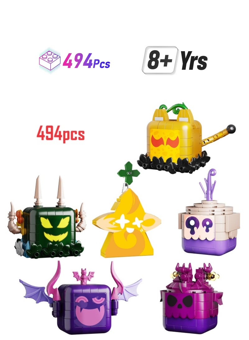 Roblox Blox Fruit Toys Building Blocks Set 494Pcs Ideas Toys Gift For Fans Girls And Boys Adult And Kids - Image 1