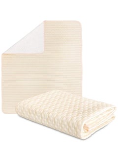 Gonice Waterproof Bed Pad Reusable 70x80cm, 4-Layer Soft Baby Pee Pads with 100% Cotton Surface, Washable Mattress Protector Pads for Baby, Women, Elderly, Pets, Bed, Sofa(1pack)  - Image 1