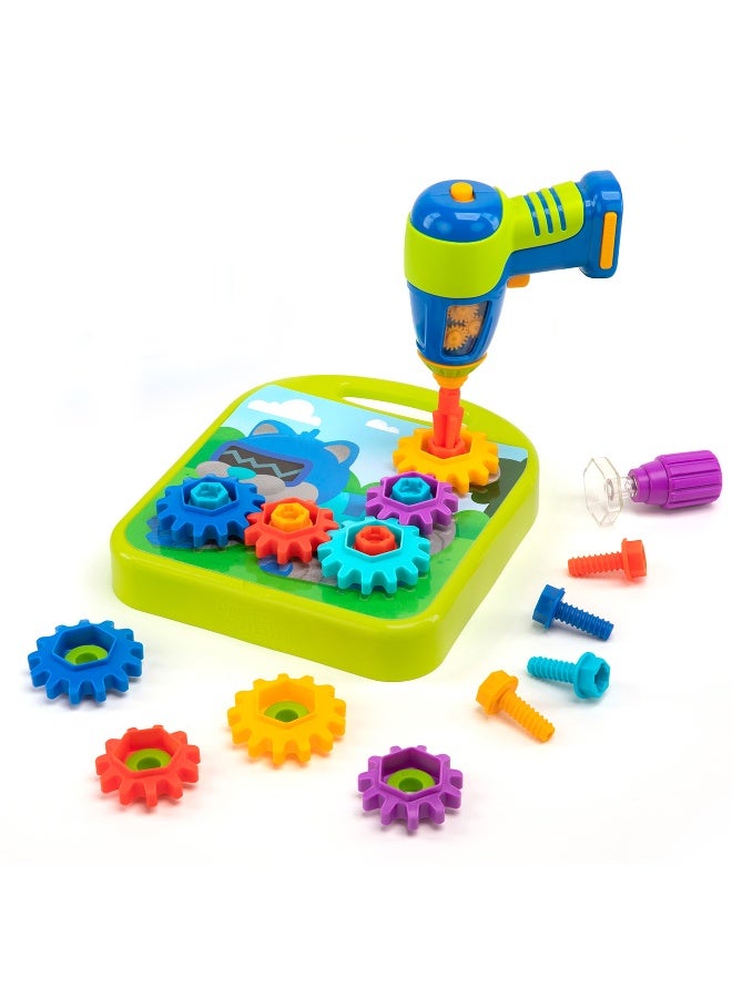 Learning Resources Design & Drill Gears Workshop (50-Piece Set, Tool Play, Ages 3+) - Image 1