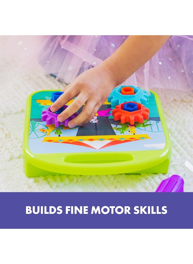 Learning Resources Design & Drill Gears Workshop (50-Piece Set, Tool Play, Ages 3+) - Image 3