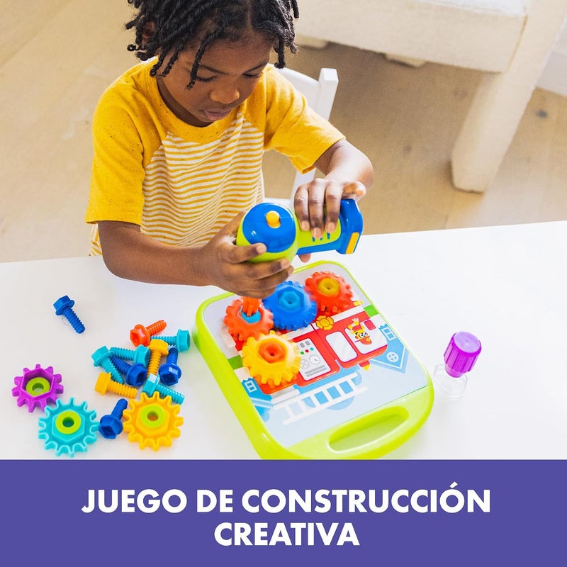 Educational Insights ورشة تصميم وحفر التروس (طقم مكون من 50 قطعة، لعبة أدوات، للأعمار 3 سنوات فما فوق) - Image 2