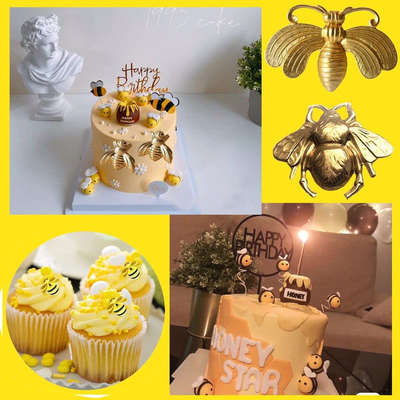 ZiXiang Bumble Bee Silicone Fondant Molds For Cupcake Topper Cake Decorating Candy Polymer Clay Chocolate Gum Paste Set of 4 - Image 5