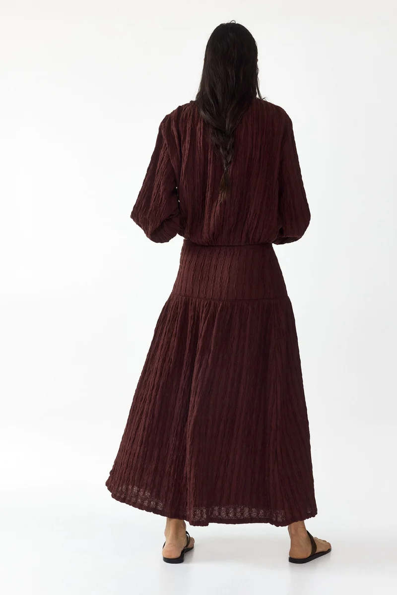 H&M  Textured jersey midi skirt for Women | Best Price UAE