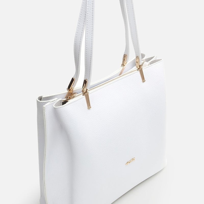 Hotiç 03CAH290340A900 GENUINE Leather White Women's Bag  - Image 3