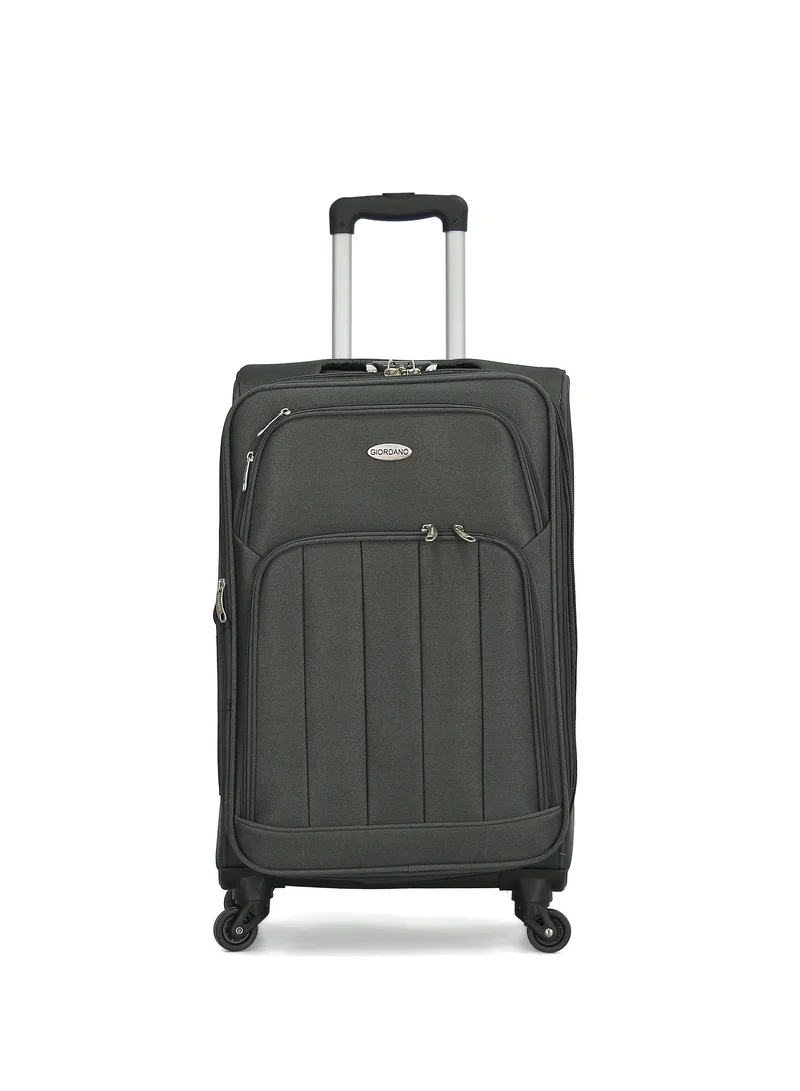 GIORDANO Giordano Trolley Bags 3 PCS Set Softside Spinners,Grey