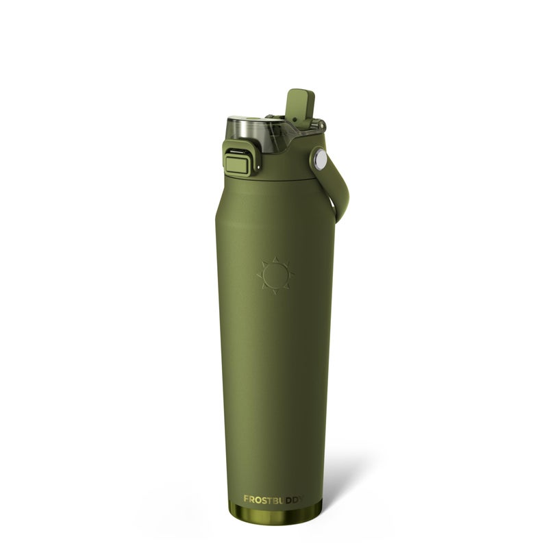 Frost Buddy 32oz Insulated Water Bottle with Straw & Chug Lid | Leak-Proof Stainless Steel | 24-Hours Cold | Sweat-Proof, Cup Holder Friendly | Ideal for Gym, Travel, Sports & Everyday Hydration - Image 1