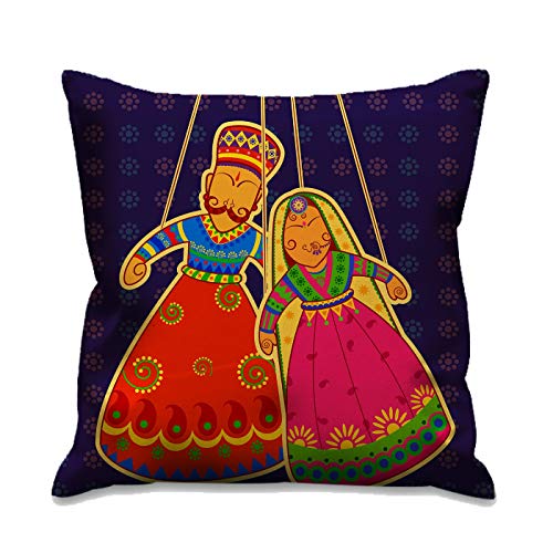 AEROHAVEN™ Decorative Hand Made Jute Throw/Pillow Cushion Covers - (Multicolour, 16 x 16 inch) Set of 5 - Image 3