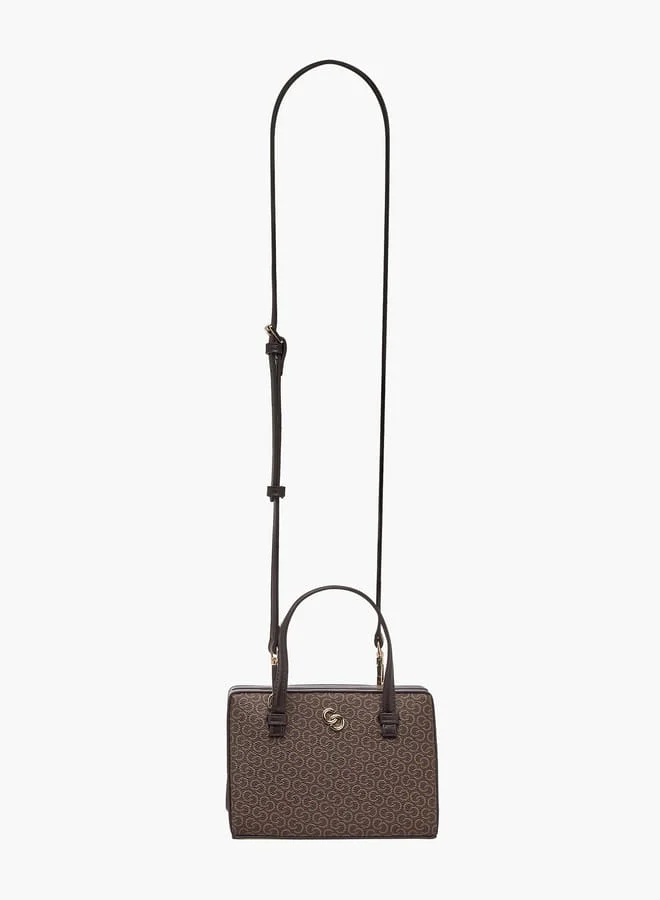 سيليست حقيبة يد نسائية بطبعة شعار مع حزام قابل للفصل وإغلاق مغناطيسي