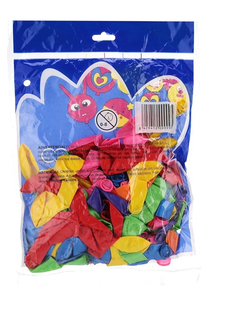 Bag Of Balloons, 100 Pieces In Different Colors, 1 Multi-Colored (6 Inches) - Image 1