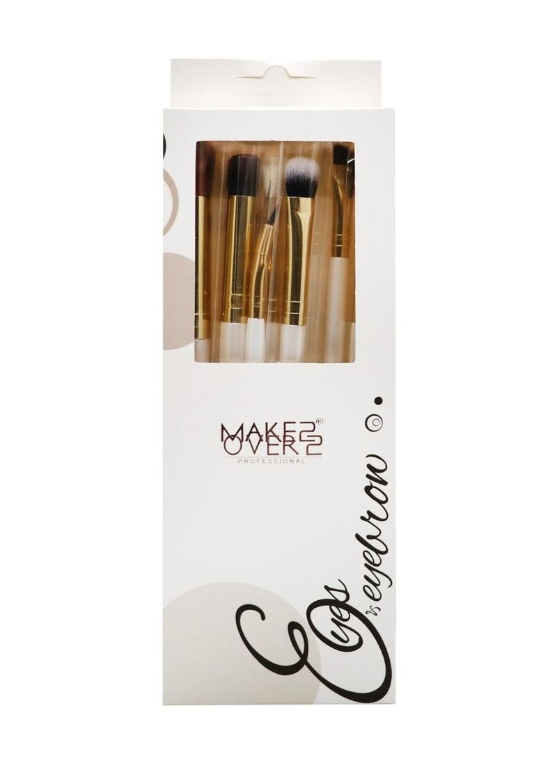 MAKE OVER 22 - MakeOver22 Eyes and Eyebrow 8 Pieces Brush Set MX-01 - Image 1