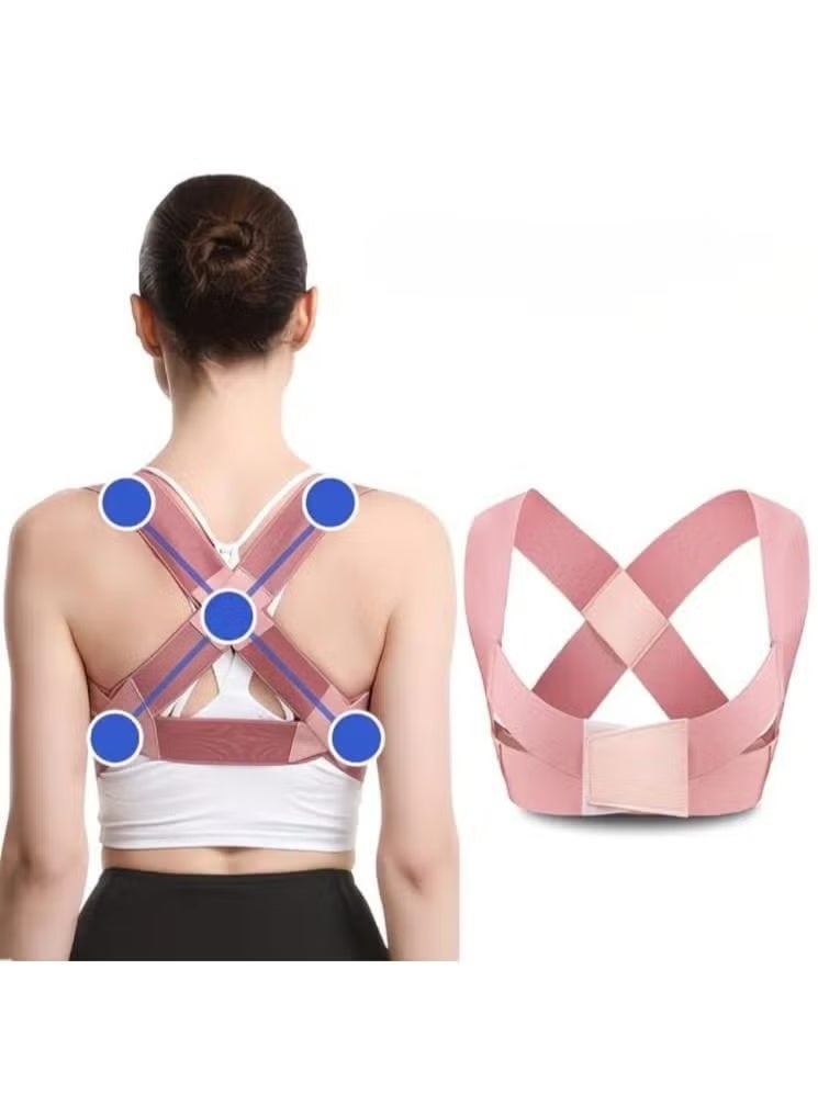 JUE-FISH 1 Pc Women’s Adjustable Posture Corrector Back Brace, Invisible Under Clothing, Breathable Support Belt for Back & Shoulder Alignment, Comfortable Daily Wear for Office, Gym & Travel - Image 5