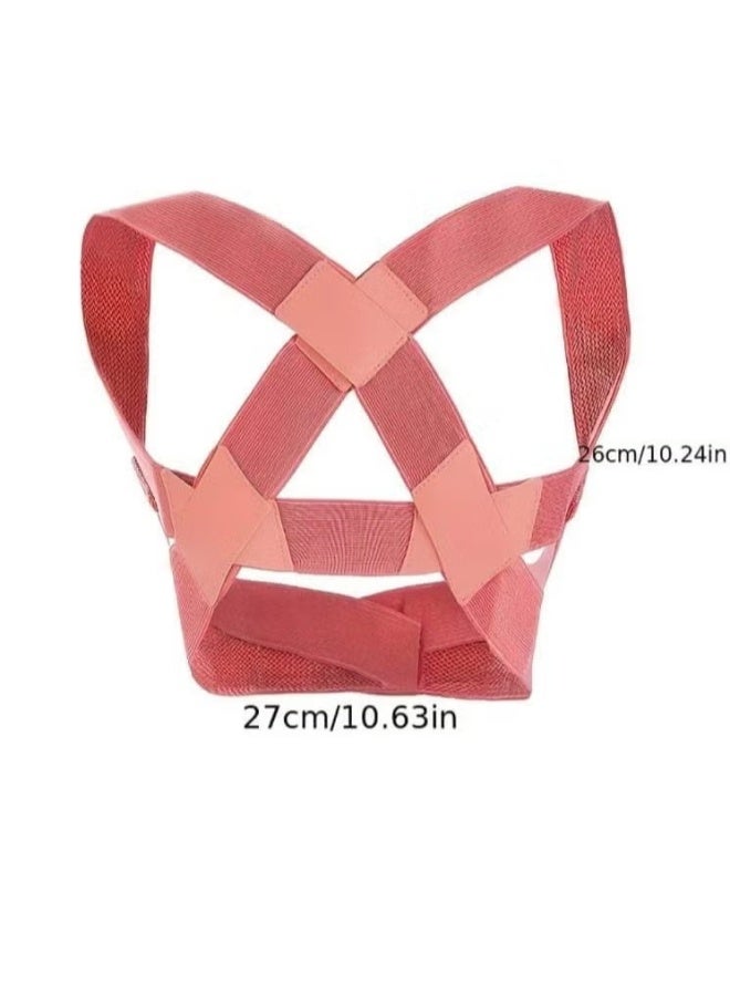 JUE-FISH 1 Pc Women’s Adjustable Posture Corrector Back Brace, Invisible Under Clothing, Breathable Support Belt for Back & Shoulder Alignment, Comfortable Daily Wear for Office, Gym & Travel - Image 2