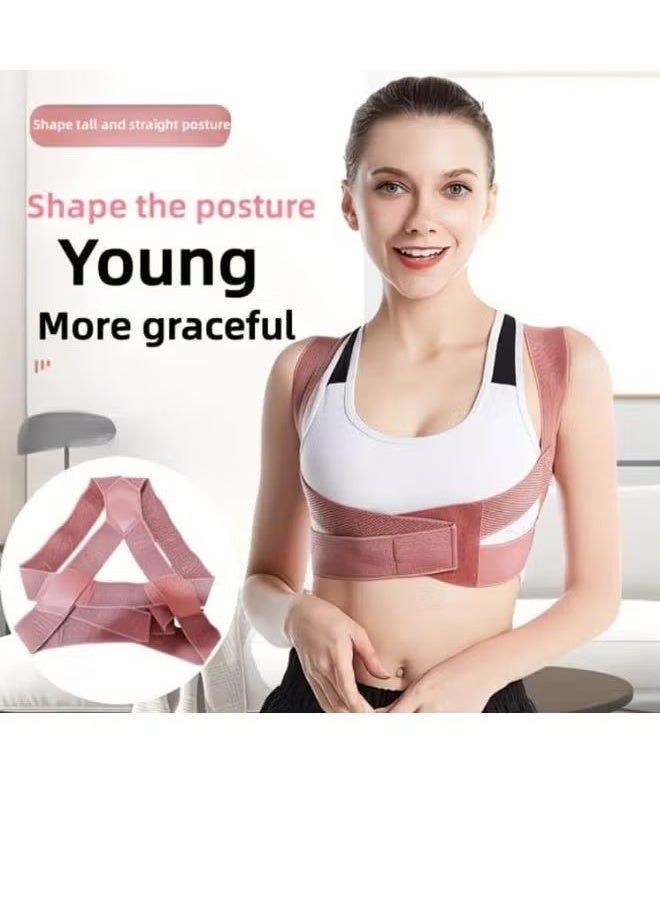 JUE-FISH 1 Pc Women’s Adjustable Posture Corrector Back Brace, Invisible Under Clothing, Breathable Support Belt for Back & Shoulder Alignment, Comfortable Daily Wear for Office, Gym & Travel - Image 3