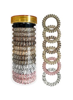 BeliJiu Spiral Coil Hair Ties  Animal Pattern 12P  Phone Cord Hair Ties Elastic Hair Ties for Women Wrinkle Free Long Lasting Ponytail Pain Free Hair Accessories Curly Straight Hair All Hair