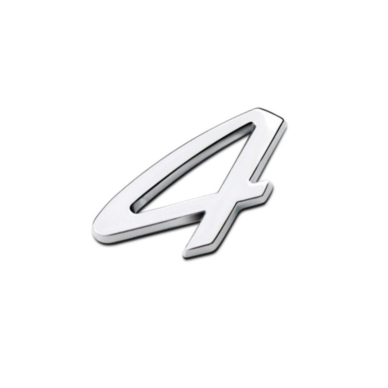 Generic SHSBSCAR 4 Letter Rear Emblem Badge for Porsche 911 4S Cayenne, Tailgate Emblem Badge for Carrera 991 Panamera Boxster Turbo 2011+ 2012 2013 2015 2017 2018(Silver)  - Image 1