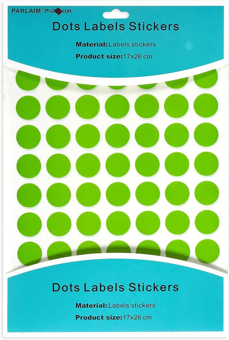PARLAIM 1050 PCS 3/4 Inch Light Green Circle Stickers, 15 Sheets, 0.75" Round Color Coding Dot Sticker Labels - Image 2