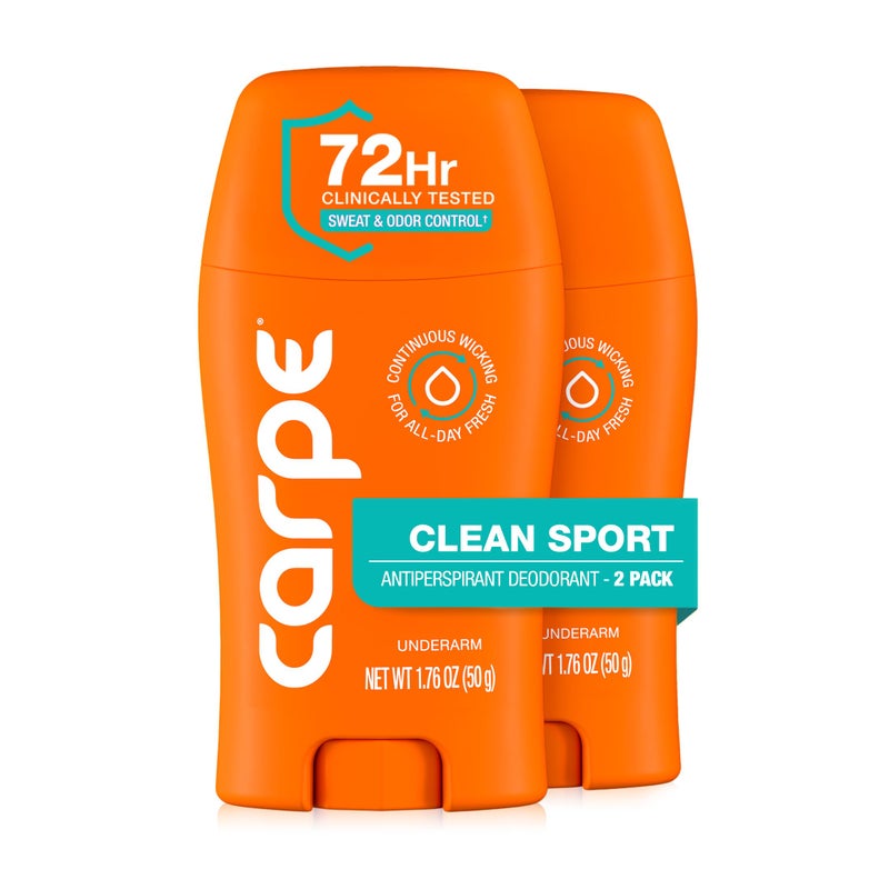 Carpe Underarm Antiperspirant and Deodorant, Clinical strength with Rose Water scent, Combat excessive sweating Stay fresh and dry, Great for hyperhidrosis (Pack of 3) - Image 1