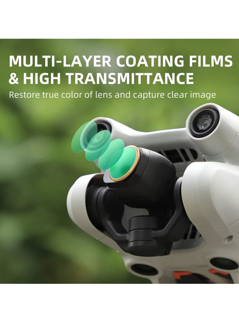 Captaintech ND Lens Filter Set for DJI Mini 3 Pro, 6 Piece UV Filter Multi-Coated Filter Camera Lens Drone Camera Lens Accessories, Adjustable Ultra-Light Filter (MCUV + CPL ND4 + ND8 + ND16 + ND32) - Image 2