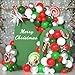 Janinus Christmas Balloons Garland Arch Kit 145 Pcs Red White Green Silver Balloons with Candy Star Christmascane for Xmas Baby Shower Birthday Party Decor - Image 2