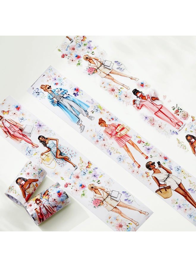 WT Wide PET Tape, Perfect for Scrapbooks, Junk Journals, Flower Girls Decorative Tape, Bloom & Vogue Tape, Transparent Clear Adhesive, Journal Scrapbook Bujo Planner DIY Craft Supplies(Single Roll) - Image 5