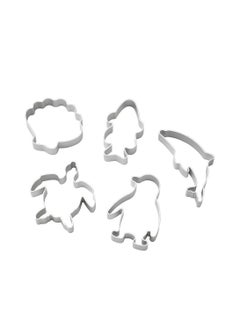 Blaviar Modelling dough cutters, set of 5, aluminium-colour 