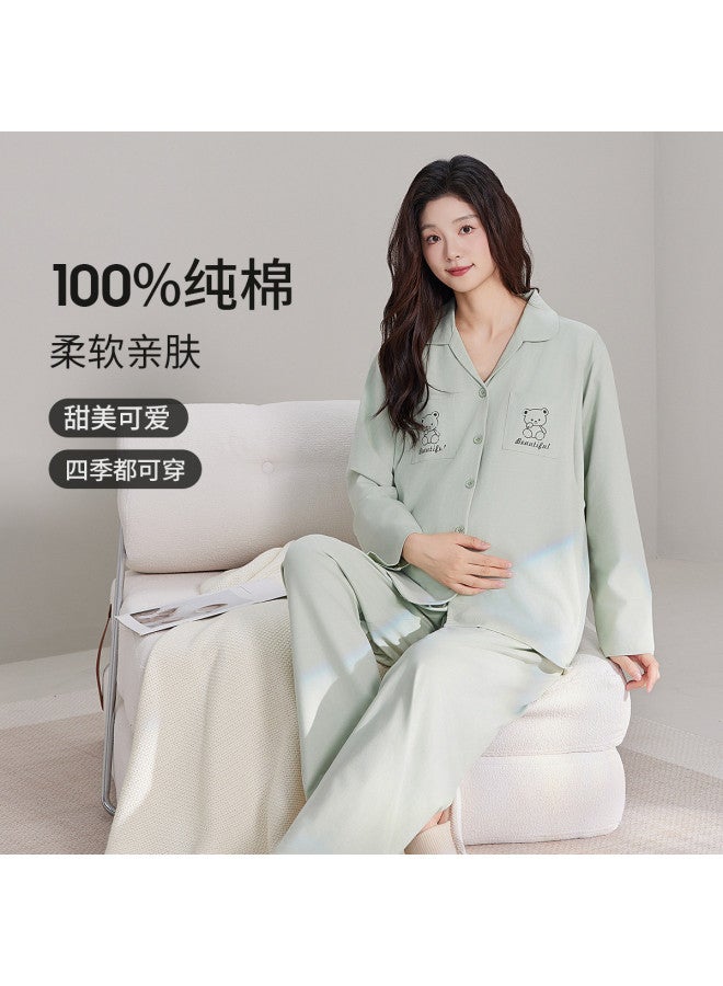 Nordon New Summer Collar Long Sleeve Pajama Set - Women'S Casual Loungewear - Image 4