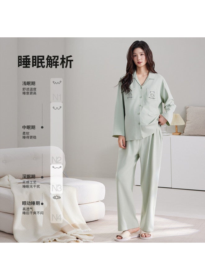 Nordon New Summer Collar Long Sleeve Pajama Set - Women'S Casual Loungewear - Image 5