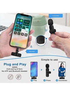 SHOPI K8 Wireless Collar Clip Microphone For iPhone/iPad & Type C Mobile Phones Supported Lapel Lavalier Mic  - Image 5