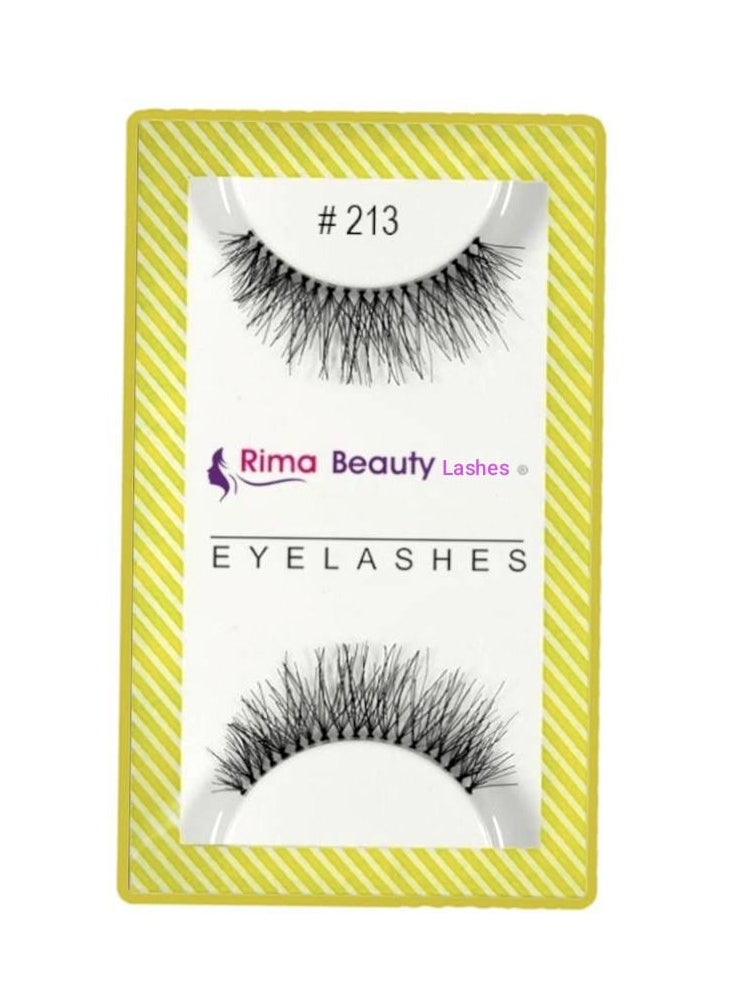 Rima Beauty Lashes - Human HAIR Black # 213 - Image 1