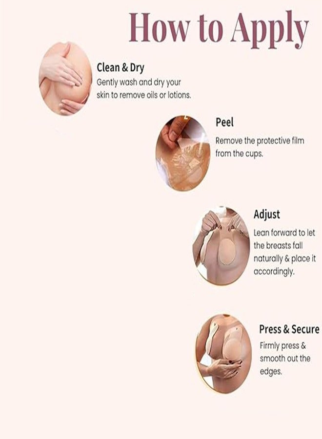 Jomo Store Push-Up Self-Adhesive Silicone – Strapless, Invisible Bust Lift Pasties for Backless and Plunge Outfits - Image 5