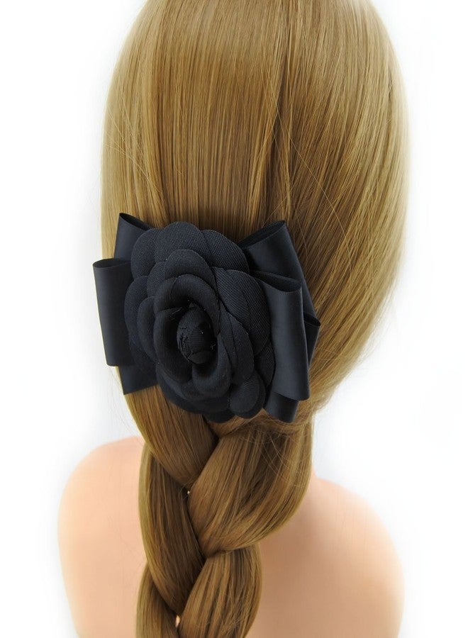 Meilliwish Big Flower Beautiful Wedding Hair Pin Hair Clip for Women (A101)(Black) - Image 4