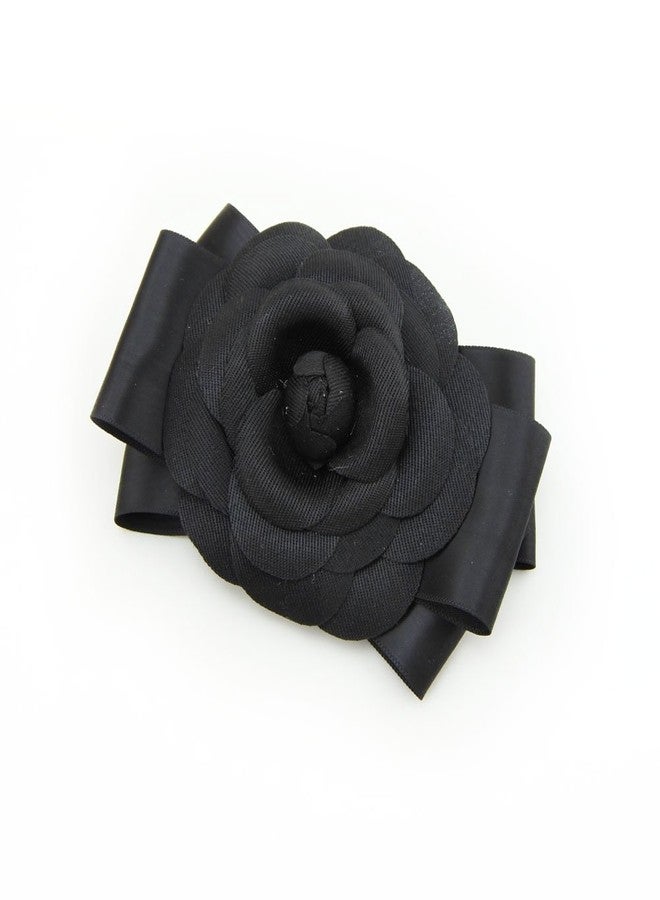 Meilliwish Big Flower Beautiful Wedding Hair Pin Hair Clip for Women (A101)(Black) - Image 1