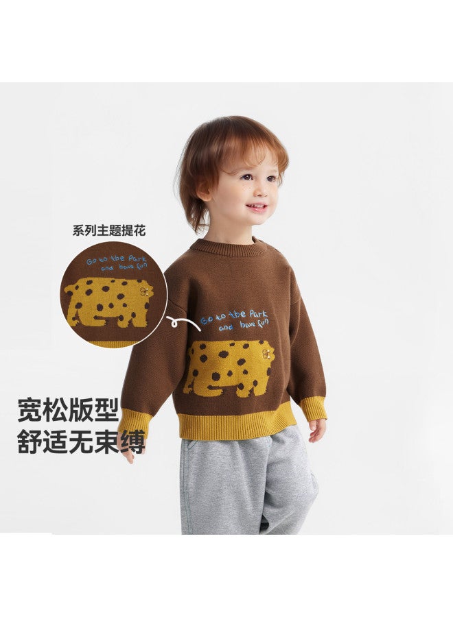 Anti-static And Pilling Resistant] Boys' Sweater Winter Style Thickened Baby Children 2025 New Year's Greeting Girls - Image 3