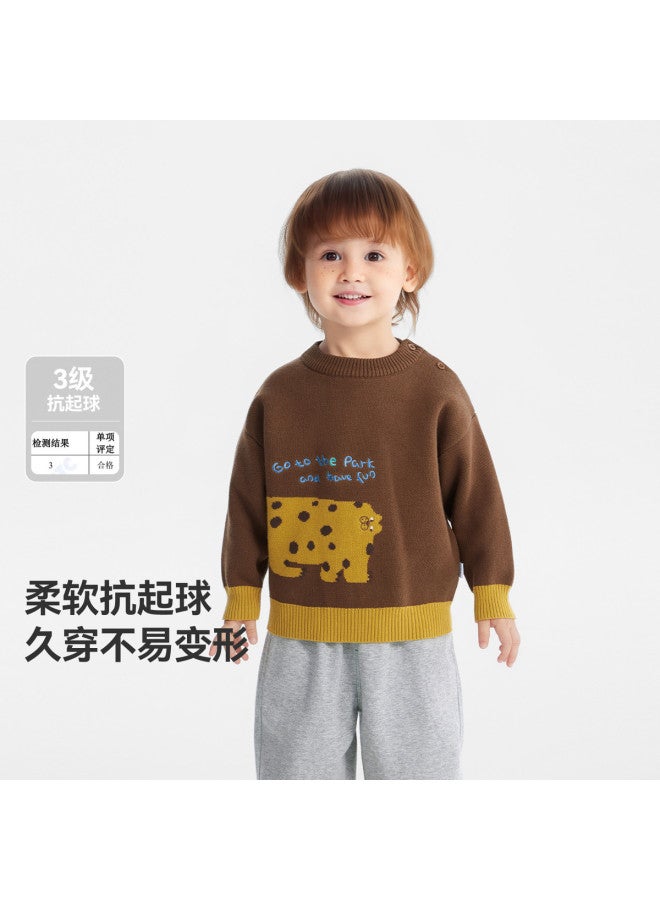 Anti-static And Pilling Resistant] Boys' Sweater Winter Style Thickened Baby Children 2025 New Year's Greeting Girls - Image 2