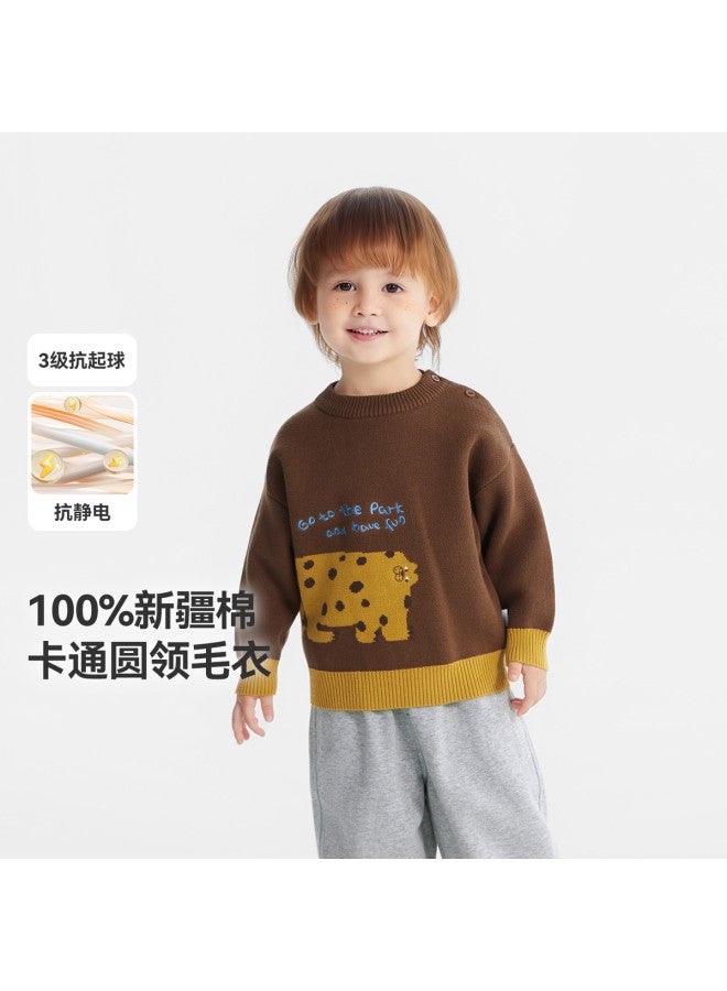 Anti-static And Pilling Resistant] Boys' Sweater Winter Style Thickened Baby Children 2025 New Year's Greeting Girls - Image 4