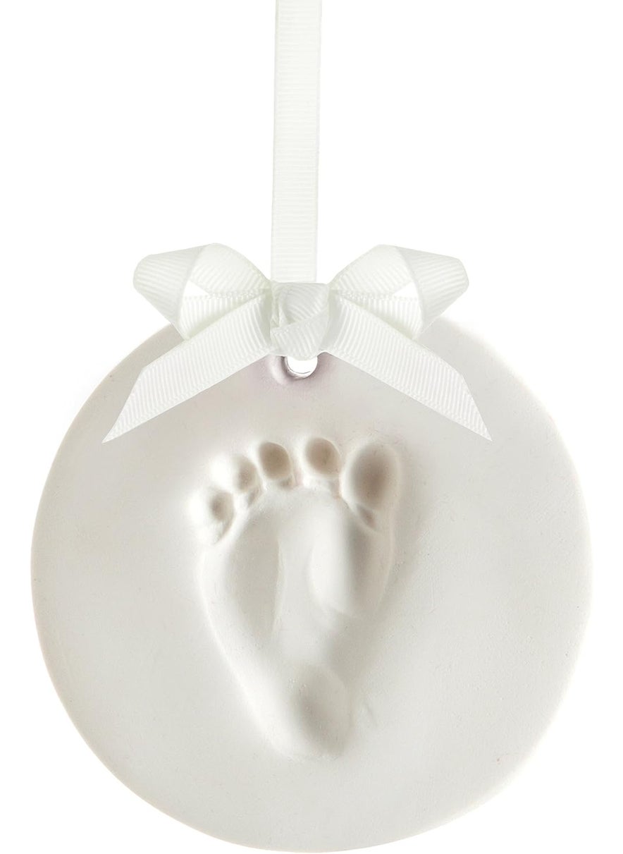 pearhead Pearhead Baby Handprint or Footprint Kit My First Christmas Ornament DIY Clay Keepsake Kit Gift For New And Expecting Parents 3 Multicolored Ribbons For Baby Girl or Baby Boy  - Image 5